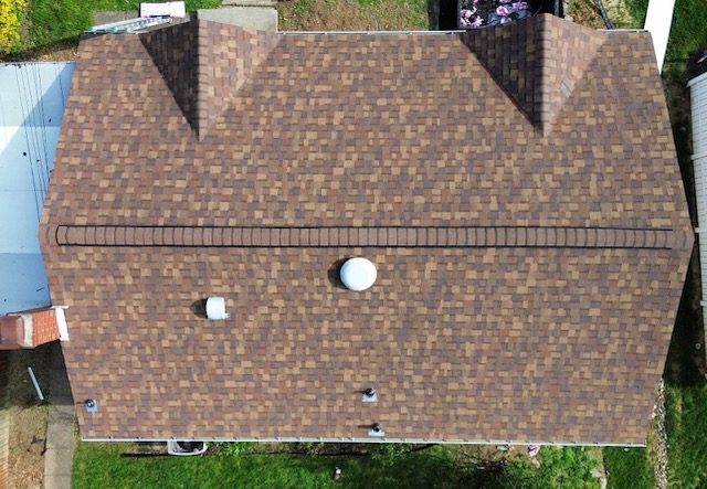 Completed roof with dormers
