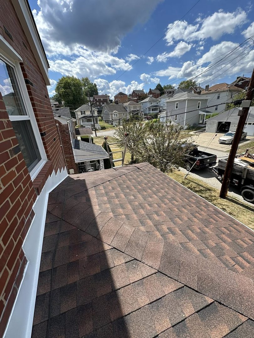 New roofing and gutters on a Pittsburgh-area home